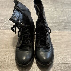 Madden Girl Black Combat Boots